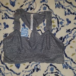 Intimately Free People Grey Bralette Large NWT